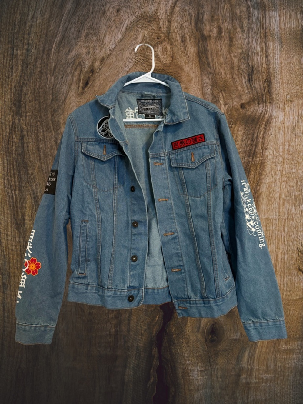 Japanese Art Denim Jacket – Statement Graphic Jean Jacket